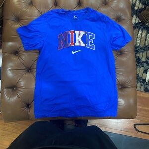 Nike Royal Blue Tee with Multicolor Logo